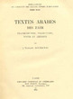 Textes Arabes des Zaer