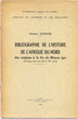 Bibliographie de l'Histoire de l'Afrique du Nord des origines à la fin du Moyen age.(ouvrages parus de 1946 à 1951)