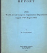 Report of the World Jewish Congress 1949-1951