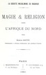 Magie et Religion dans l'afrique du nord