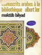 Manuscrits arabes à la bibliothèque albert 1°