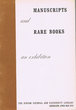 Manuscripts and Rare Books