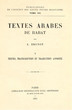 Textes arabes de Rabat. (2 vol)