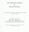 Ten years of Judaica