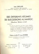 Des différents régimes de successions au Maroc (Musulman, Berbère et juif)