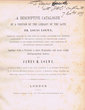 A Descriptive Catalogue...of the late Dr. Louis Loewe
