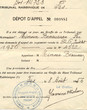 Dépot d'appel