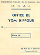 Office de Yom Kippour