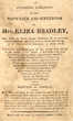 An Authentic narrative of the Shipwreck and suffering of Mrs.Eliza Bradley