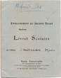 Livret  Scolaire de Mimoun Bensoussan