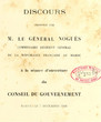 Discours du Général Noguès