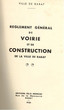 Reg. gén. de Voirie et de Construction de la ville de Rabat