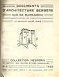 Documents d'Architechture Berbères:Sud de Marrakech