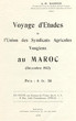 Voyage d'Etudes de l'union des.....au Maroc(déc.1932)