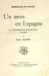 Un mois en Espagne....conférence de tanger.