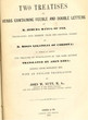Two treatises on verbs containing feeble and double letters by R. Jehuda Hayug of Fez&#133;