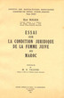 Essai sur la condition juridique de la femme juive au Maroc.