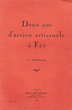 Deux ans d'action artisanale à Fès