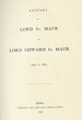 Letters of Lord St. Maur and Lord Edward St. Maur
