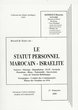 Le statut personnel Marocain-Israélite