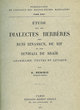 Etudes sur le dialecte berbères des Beni Iznassen du Rif et des Senhaja de Srair