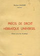 Précis de droit hébraïque universel