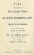 Poèm commémorative of The Successful Mission of Sir Moses Montefiore, Bart. to the court of Morocco.