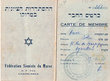 Carte de membre à la Fédération Sioniste du Maroc