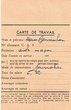 Carte de travail