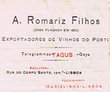 Exportation  Vins de Porto de Romariz, A