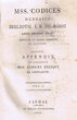 Mss. Codices hebraici