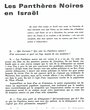 Les Panthères Noires en Israël