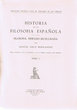 Historia De La Filosofia Espanola