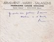 Enveloppe de Fernand Louis Isnard / Armement-Marée-Salaisons