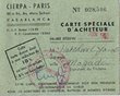 Carte spéciale d'acheteur de Mr J. Hatchwell