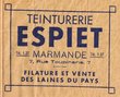Feuillet publicitaire pour la teinturerie "Espiet"