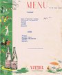 Menu et publicité "Vittel"