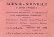 Carte de viste de "Agence-Nouvelle" cabinet d'affaires
