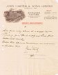 Lettre commerciale de "John Carter & Sons Limited"