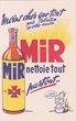Feuillets publicitaires pour "Mir" nettoyant liquide