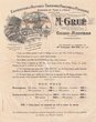 Prospectus de la Maison "M. Grué"