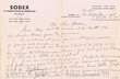 Lettre à en-tête "Sodex"