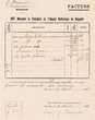 Facture adressée le 14/08/1923 au Président du Tribunal Rabbinique de Mogador
