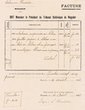 Facture adressée le 14/08/1923 au Président du Tribunal Rabbinique de Mogador