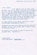 Courrier adressé le 29/04/1971 à Jacob (connaissance de J. Hatchwell)