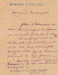 Courrier adressé le 24/07/1943 à Salomon Benmouyal