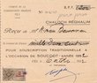 Reçu de Mme Mimoun Bensoussan pour souscription traditionnelle à l'occasion de Souccot