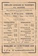 Horaire au 11 octobre 1948