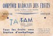 Carte de visite du Comptoir Marocain des Fruits