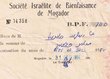 Reçu pour cotisation du 31/12/1954